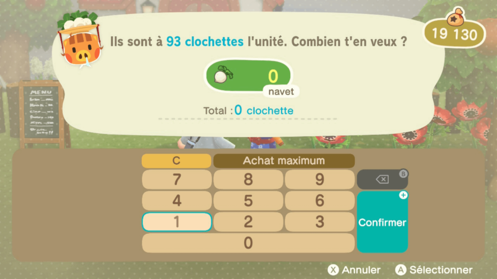 Porcelette et le cours du navet animal crossing