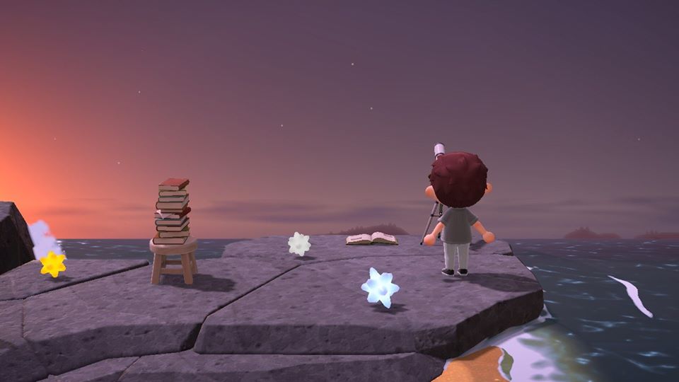 Pluies d'étoiles filantes et fragments sur ACNH