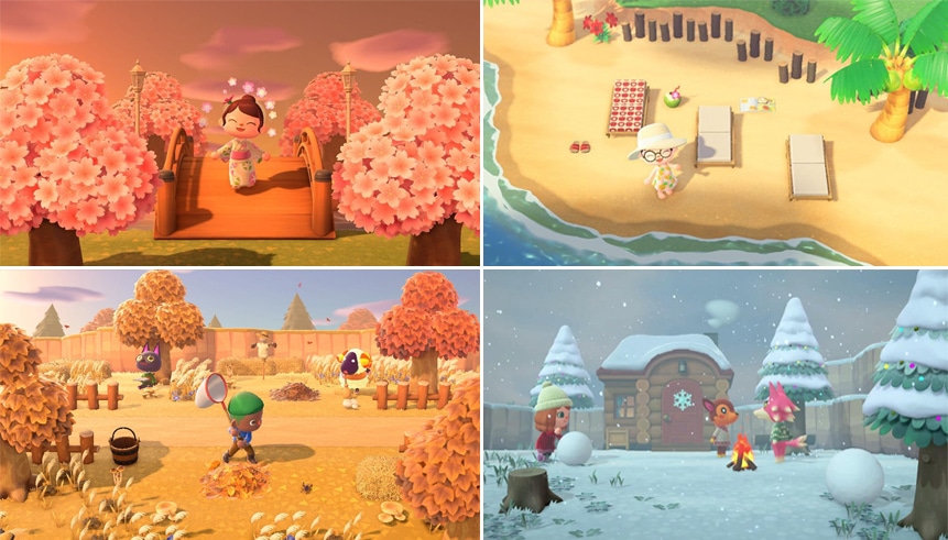 Le printemps dans Animal Crossing New Horizons