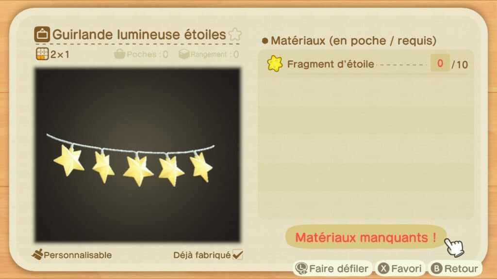 Pluies d'étoiles filantes et fragments - Animal Crossing